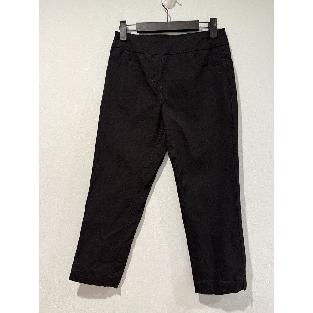 NEW Soft Surroundings Capri Pants PXS Blk Stretch Travel Work Office Vacation